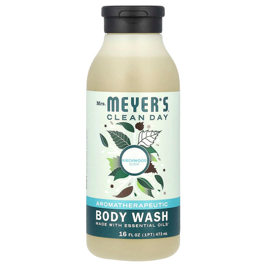 Mrs. Meyers Clean Day, Aromatherapeutic Body Wash, Birchwood, 16 fl oz (473 ml) - Image 1