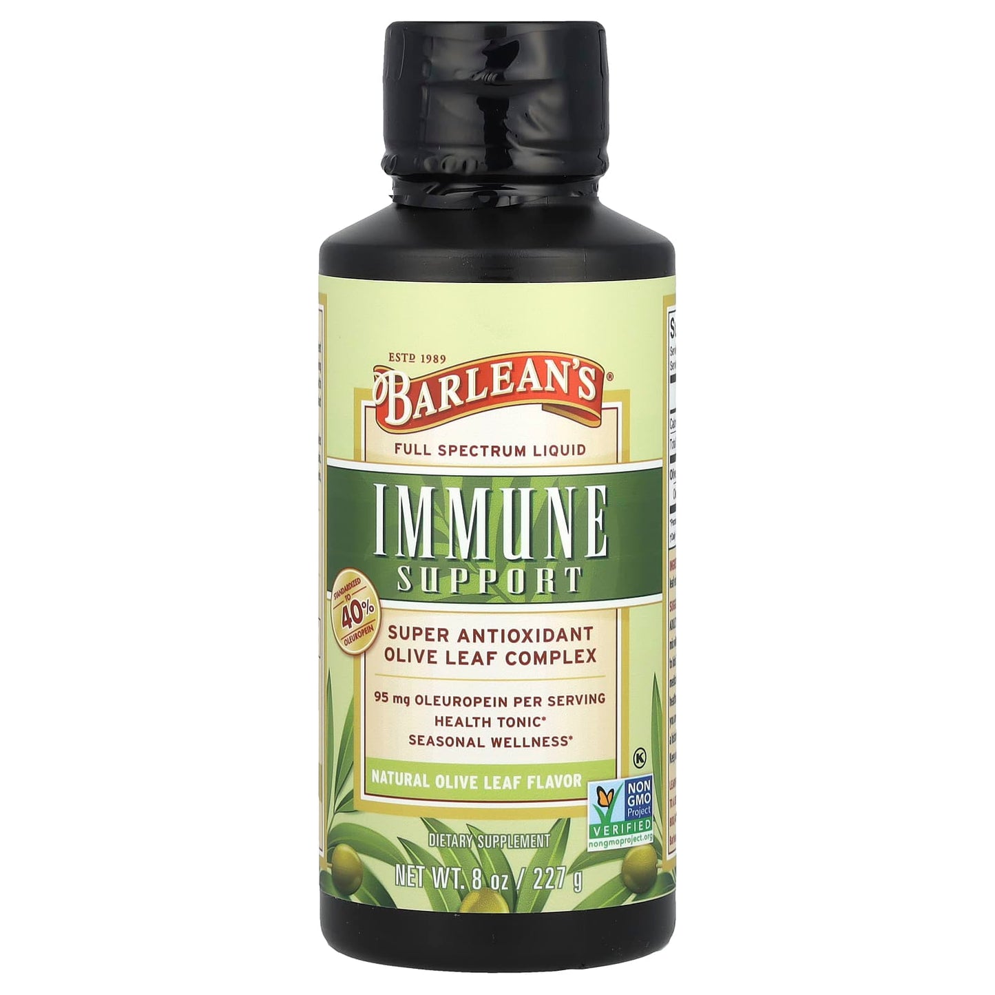 Boost Immunity with Barlean's Olive Leaf Complex, 95mg, 8oz - Image 1
