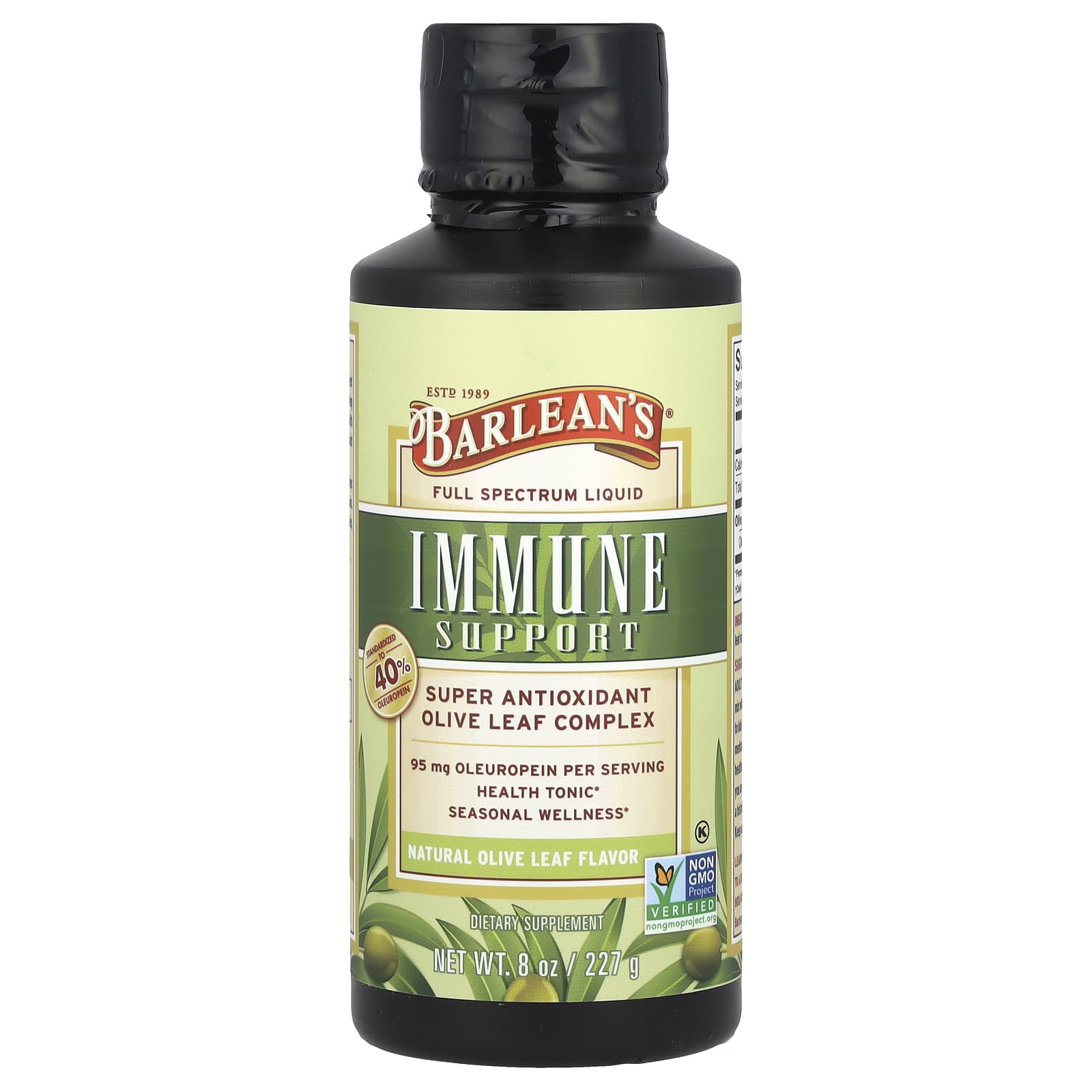 Boost Immunity with Barlean's Olive Leaf Complex, 95mg, 8oz - Image 1