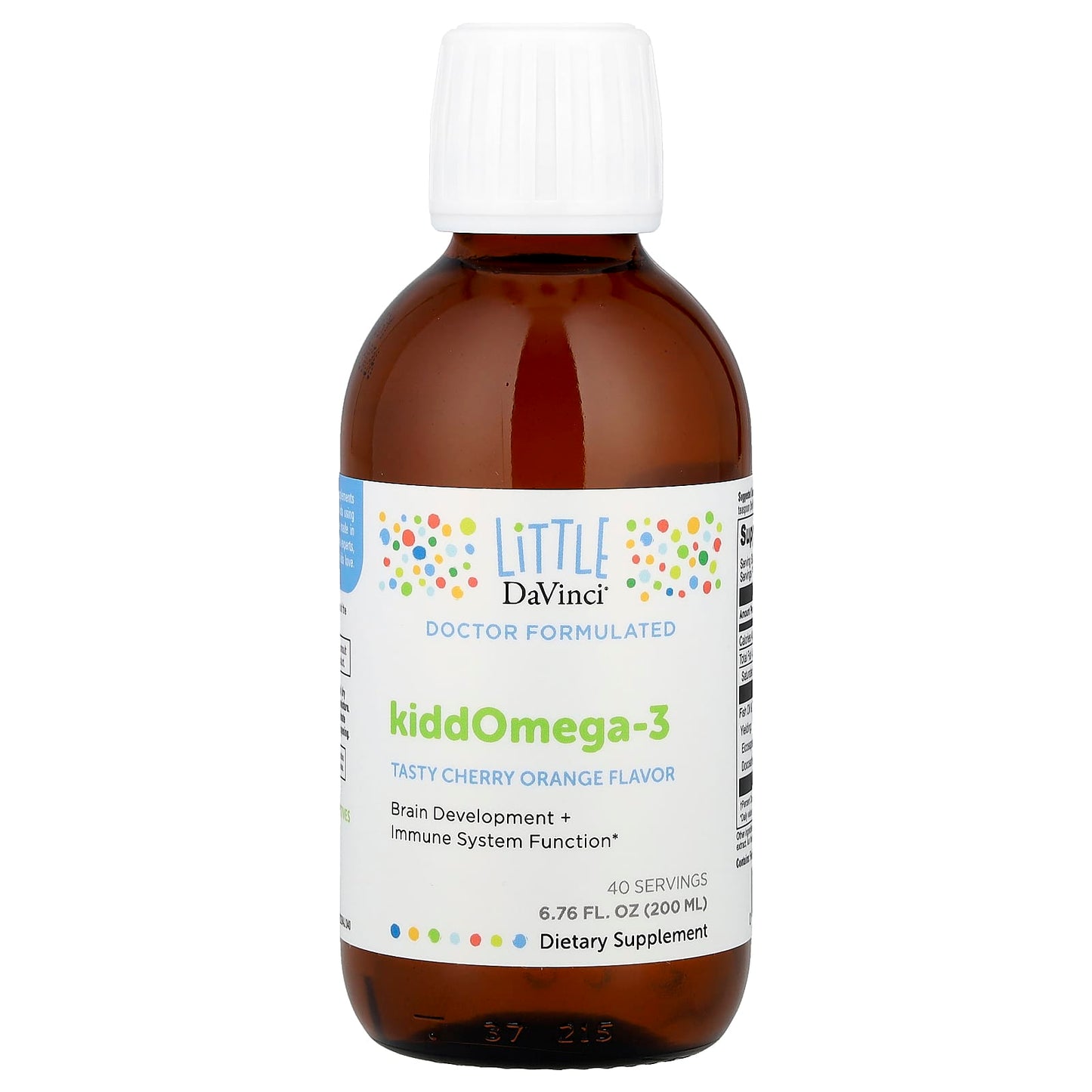 Little DaVinci, KiddOmega-3, Tasty Cherry Orange Flavor, 6.76 fl oz (200 ml) - Image 1