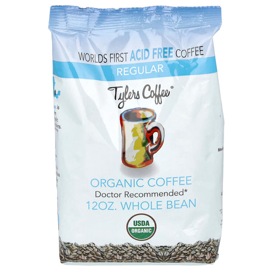 Tylers Coffees, Organic Coffee, Whole Bean, Regular, 12 oz - Image 1