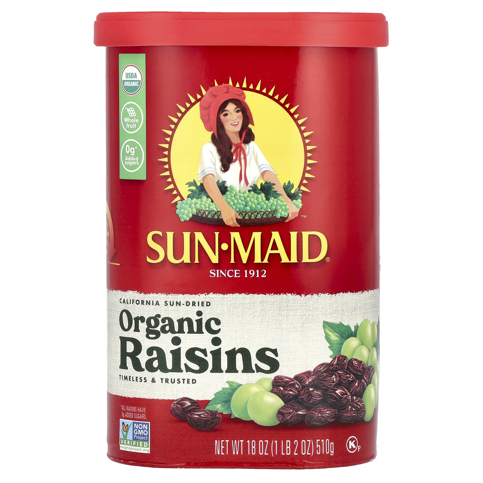 Sun-Maid, California Sun-Dried Organic Raisins, 18 oz (510 g) - Image 1