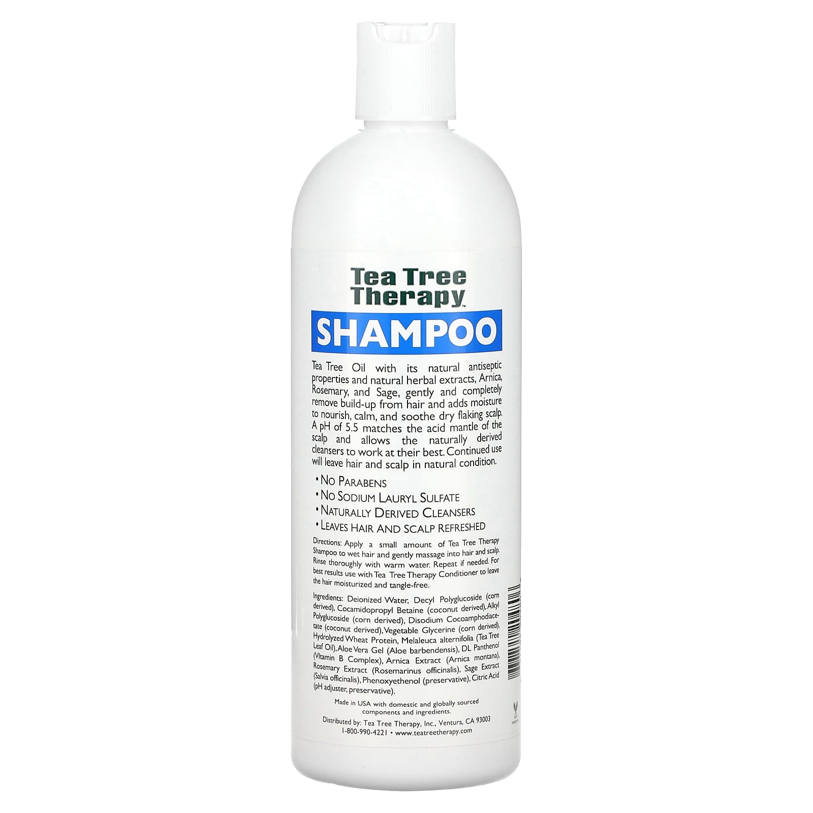 Tea Tree Therapy, Shampoo, With Tea Tree Oil and Herbal Extracts, 16 fl oz (473 ml) - Image 2