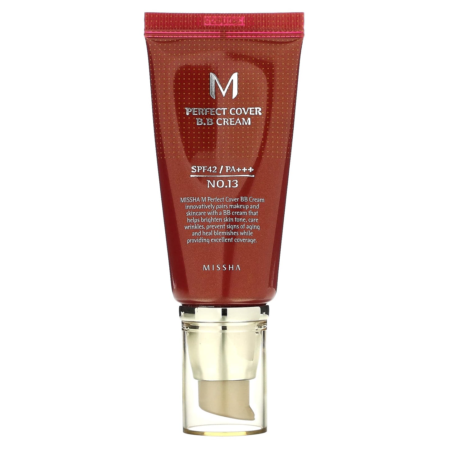 Missha, M Perfect Cover B.B Cream, SPF 42 PA+++, No. 13 Bright Beige, 1.7 fl oz (50 ml) - Image 1