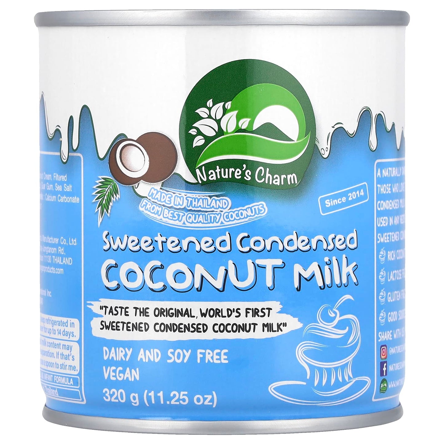 Nature's Charm, Sweetened Condensed Coconut Milk, 11.25 oz (320 g) - Image 1