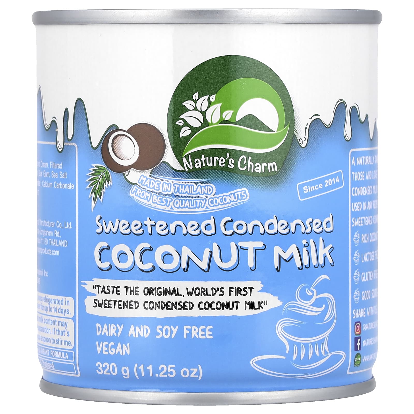 Nature's Charm, Sweetened Condensed Coconut Milk, 11.25 oz (320 g) - Image 1