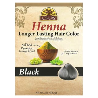 Black Henna Hair Color by Okay Pure Naturals, Natural Vibrant Locks