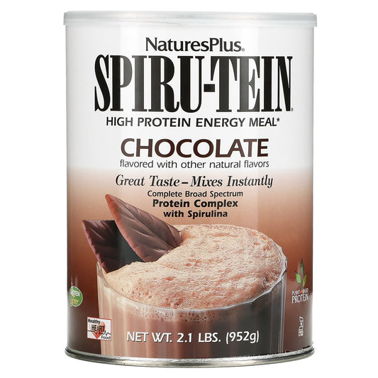 NaturesPlus, Spiru-Tein, High Protein Energy Meal, Chocolate, 2.1 lbs. (952 g) - Image 1