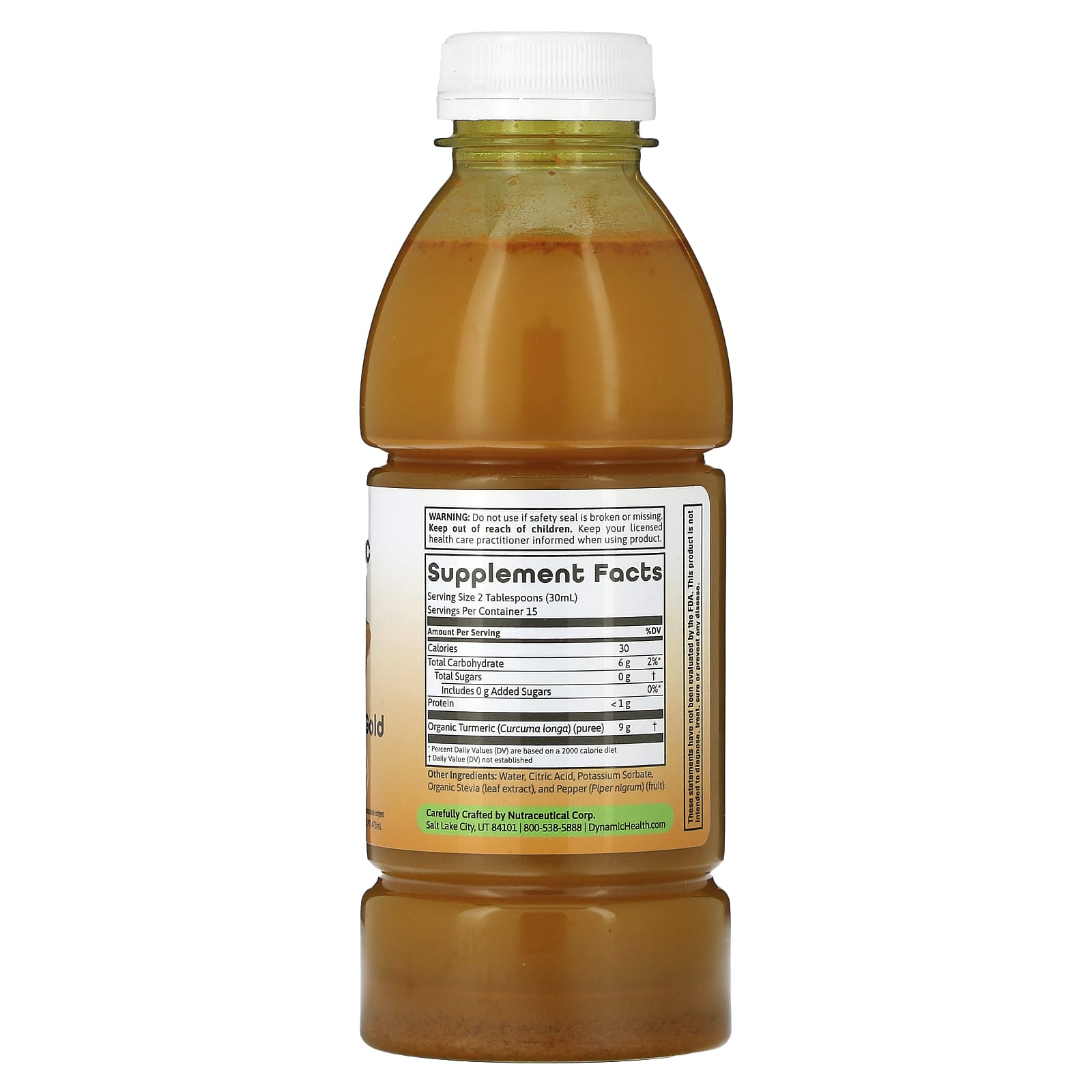Turmeric Gold Juice Concentrate by Dynamic Health, 16 fl oz (473 ml) - Image 2