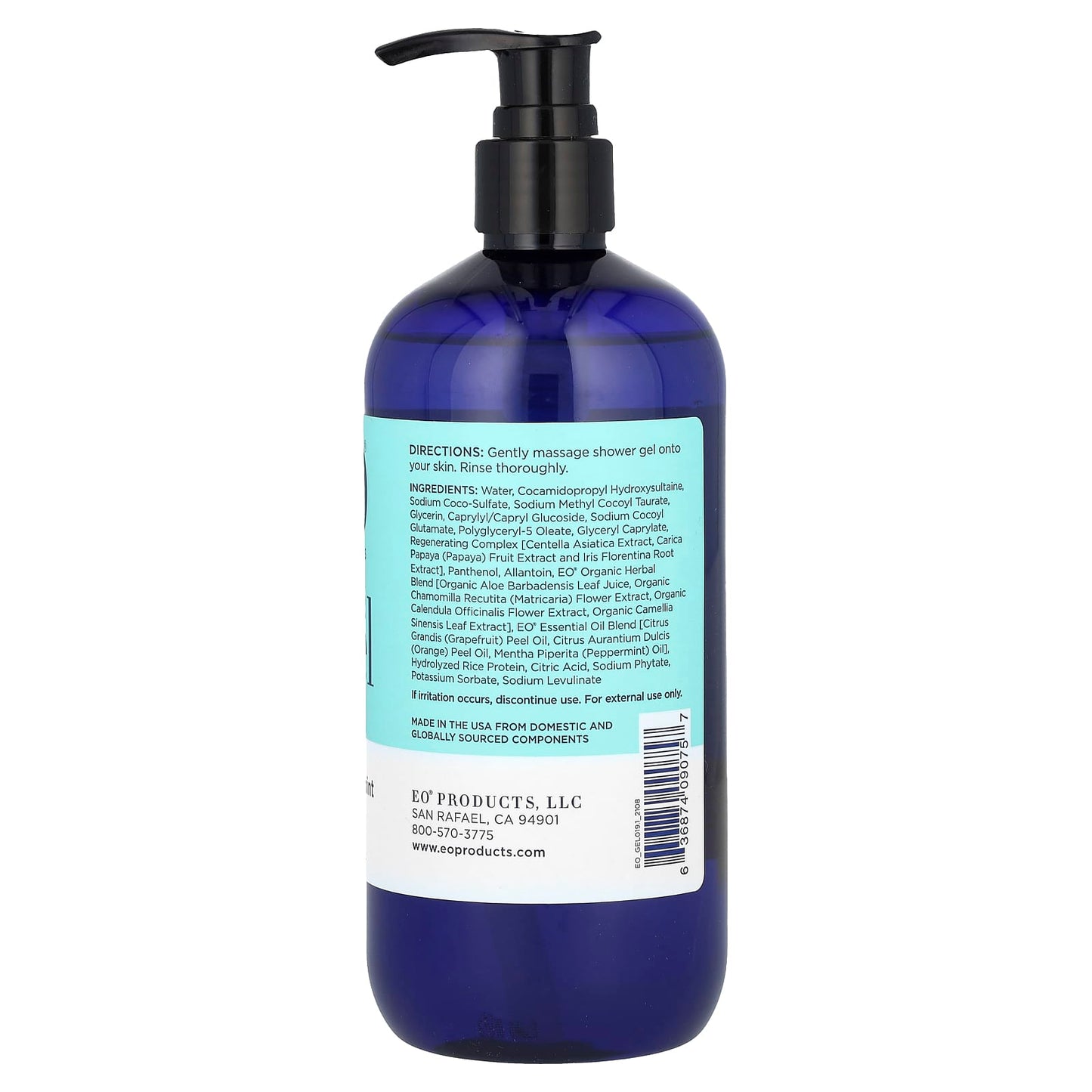 EWG Verified Shower Gel with Grapefruit & Mint, 16 fl oz - Image 2