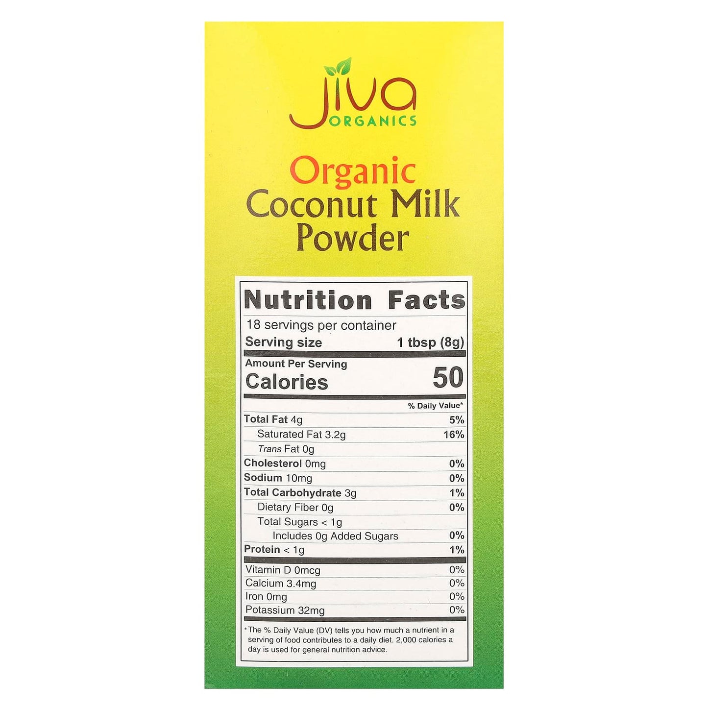 Organic Coconut Milk Powder by Jiva Organics, Non-Dairy Creamer Substitute - Image 2
