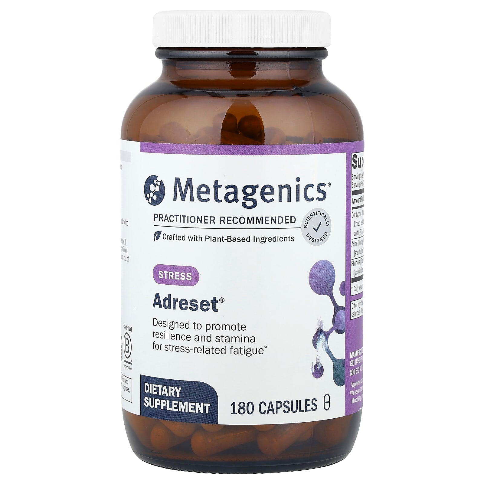 Metagenics, Adreset®, 180 Capsules - Image 1