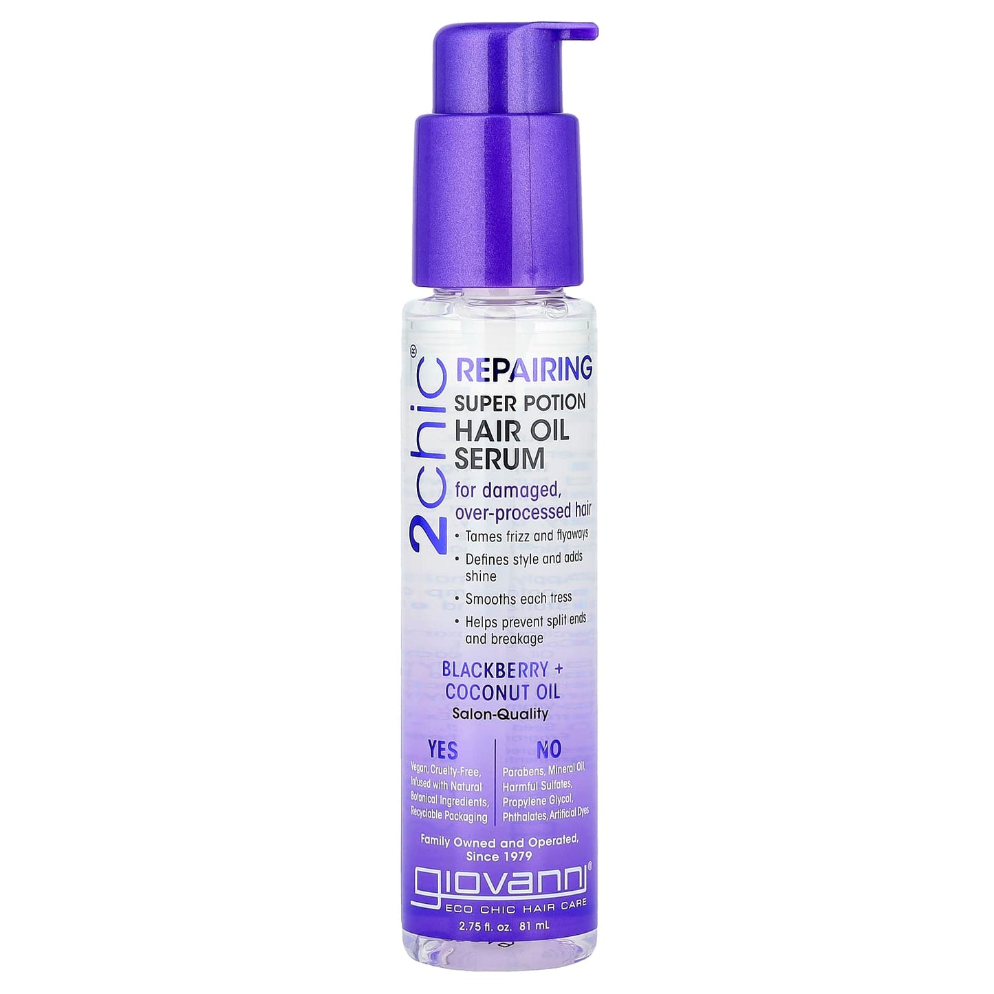 Giovanni's Repairing Super Potion Hair Oil Serum - Blackberry & Coconut - Image 1