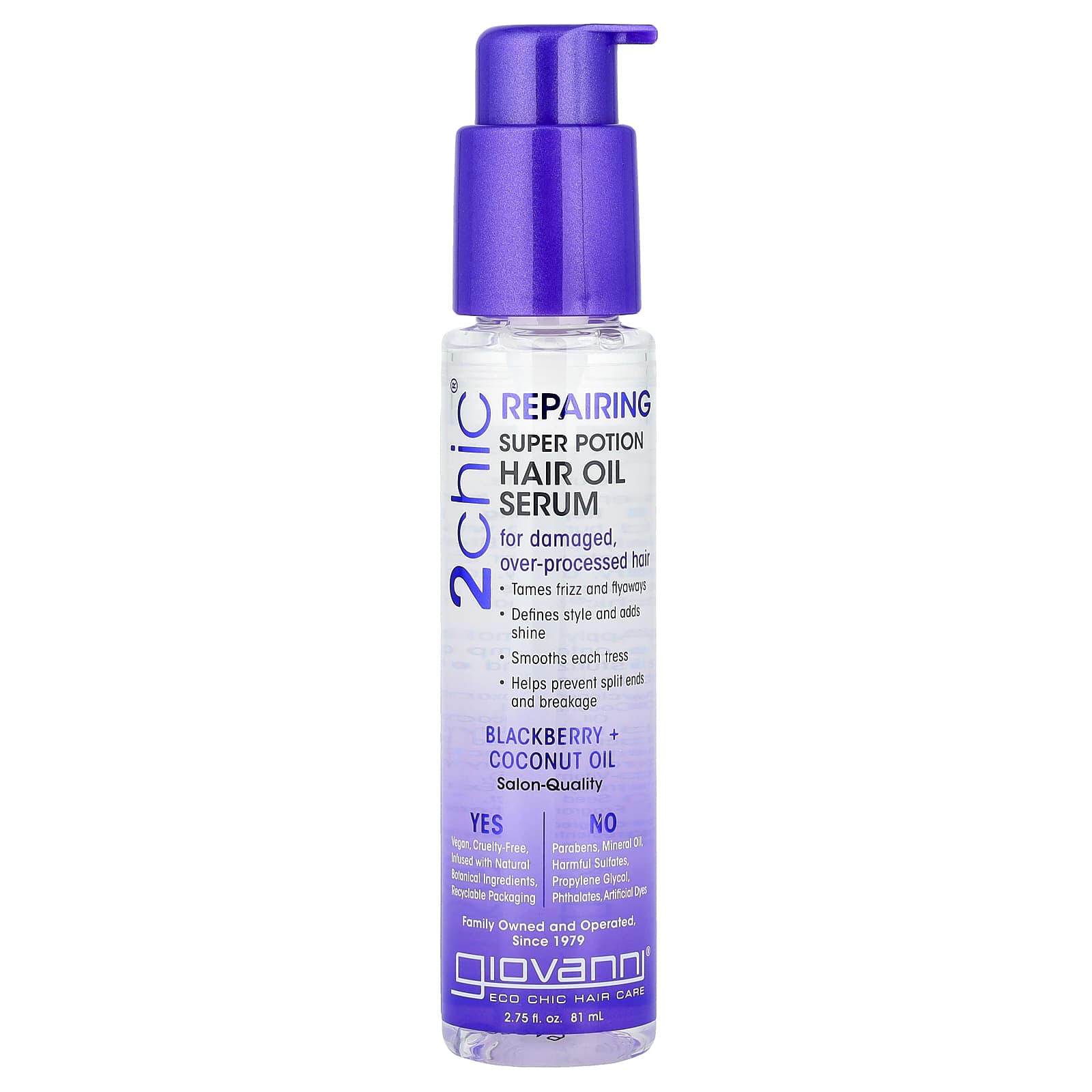 Giovanni's Repairing Super Potion Hair Oil Serum - Blackberry & Coconut - Image 1