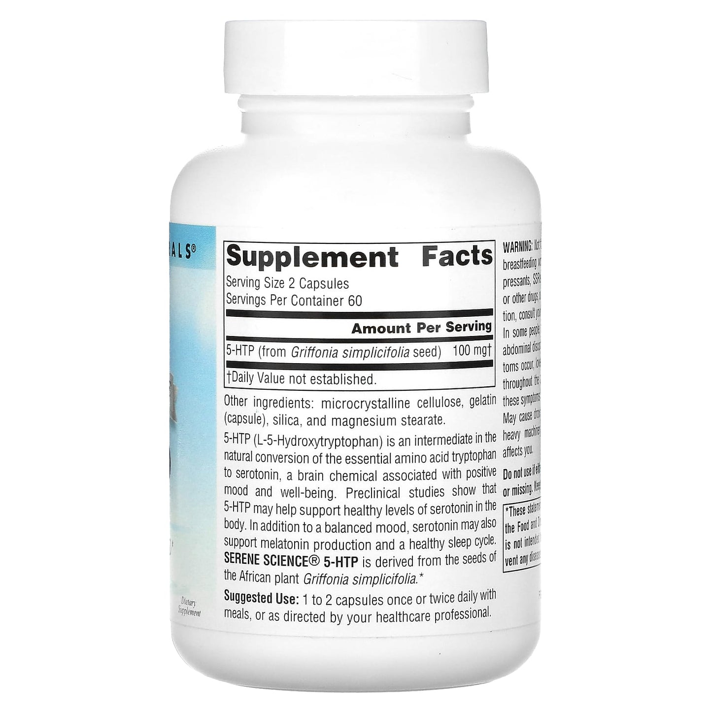 Source Naturals, 5-HTP, 50 mg, 120 Capsules - Image 2