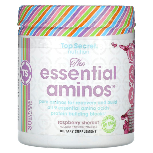 Top Secret Nutrition, The Essential Aminos, Raspberry Sherbet, 11.11 oz (315 g) - Image 1