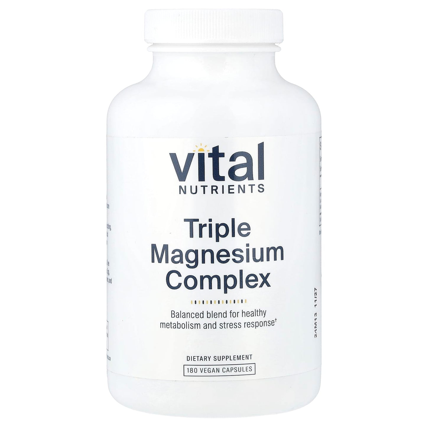 Vital Nutrients, Triple Magnesium Complex, 180 Vegan Capsules (250 mg per Capsule) - Image 1