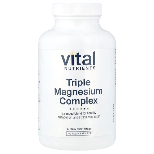 Vital Nutrients, Triple Magnesium Complex, 180 Vegan Capsules (250 mg per Capsule) - Image 1