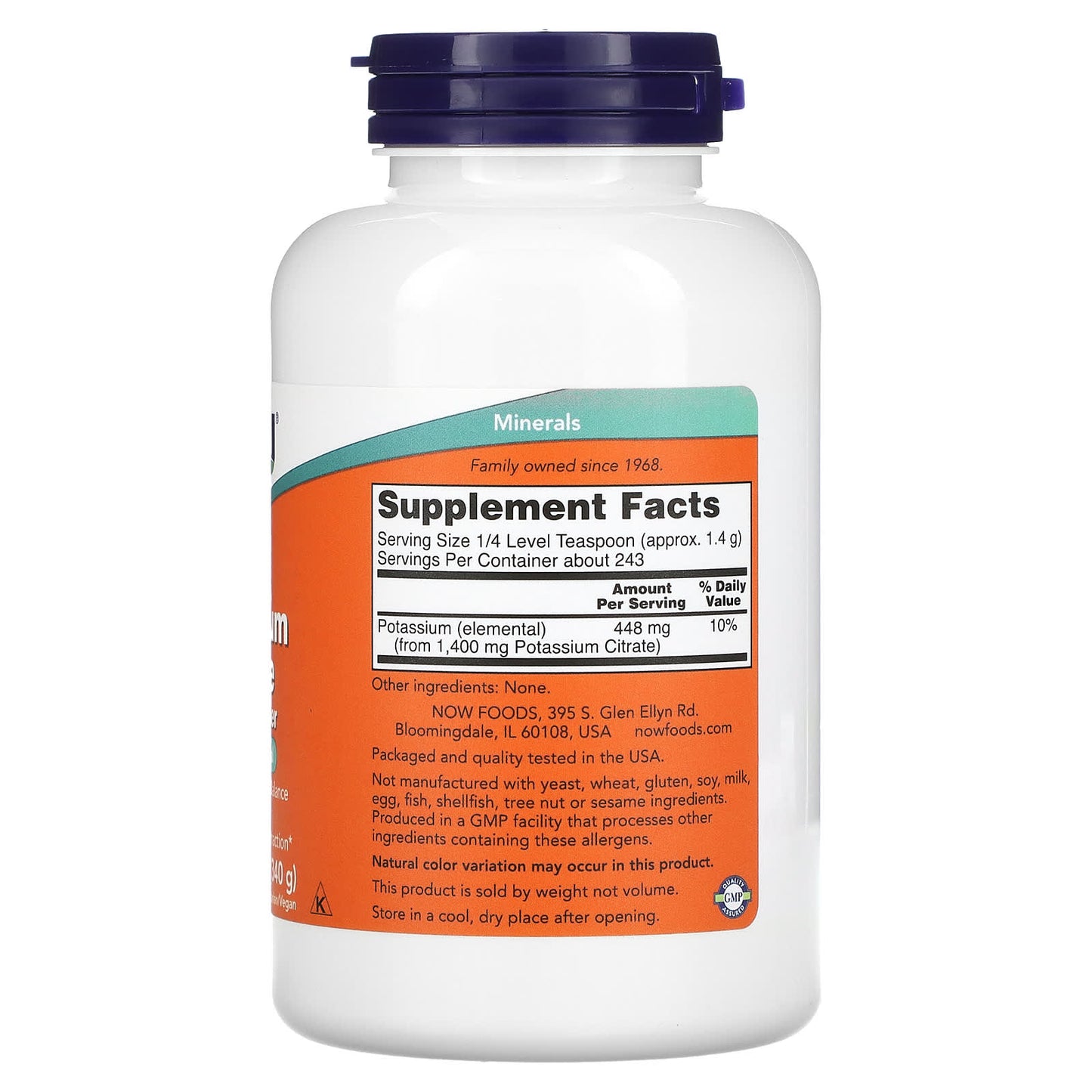 NOW Foods, Potassium Citrate Pure Powder, 12 oz (340 g) - Image 2