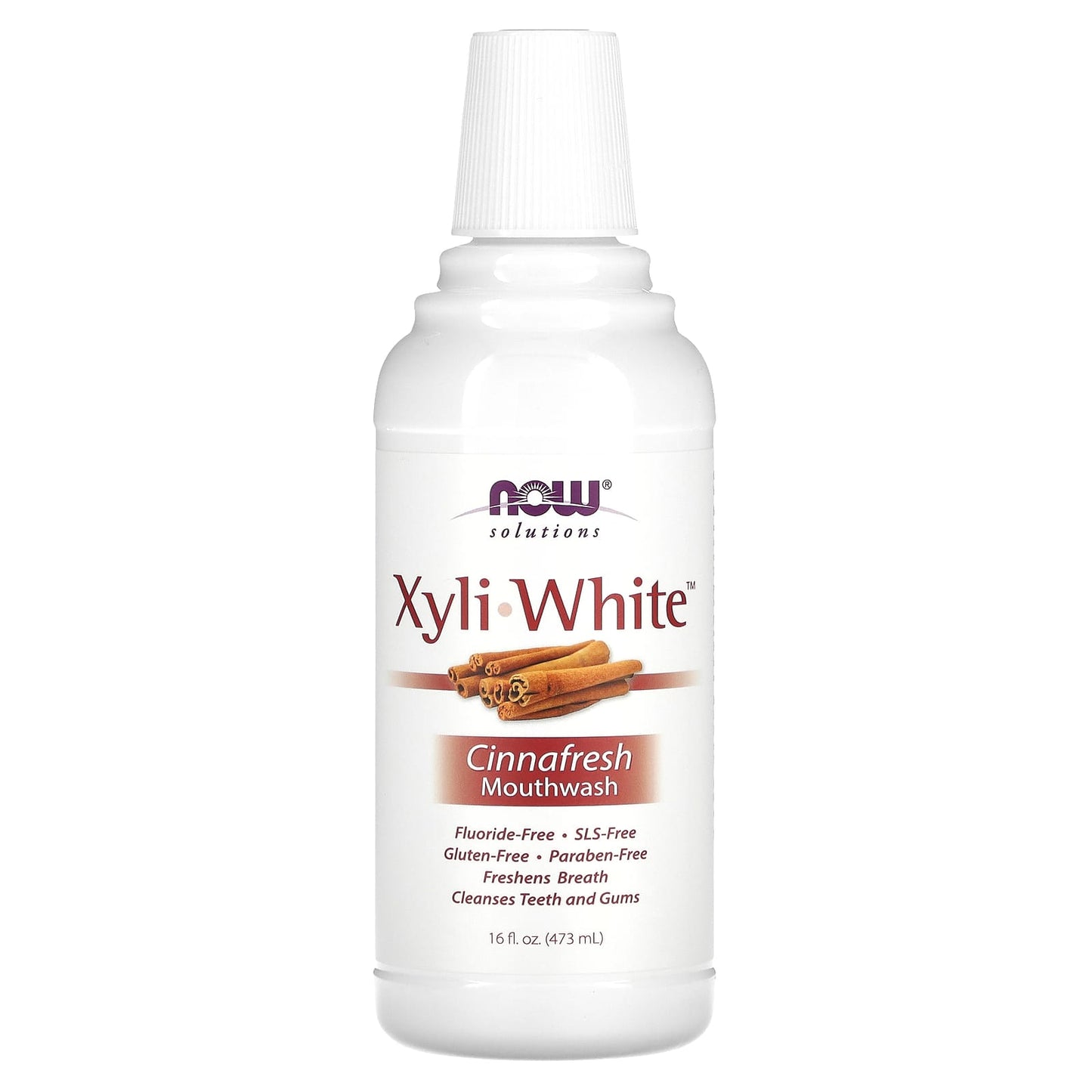 NOW Foods, Solutions, XyliWhite Mouthwash, Cinnafresh, 16 fl oz (473 ml) - Image 1