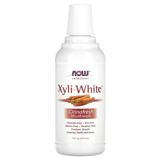 NOW Foods, Solutions, XyliWhite Mouthwash, Cinnafresh, 16 fl oz (473 ml) - Image 1