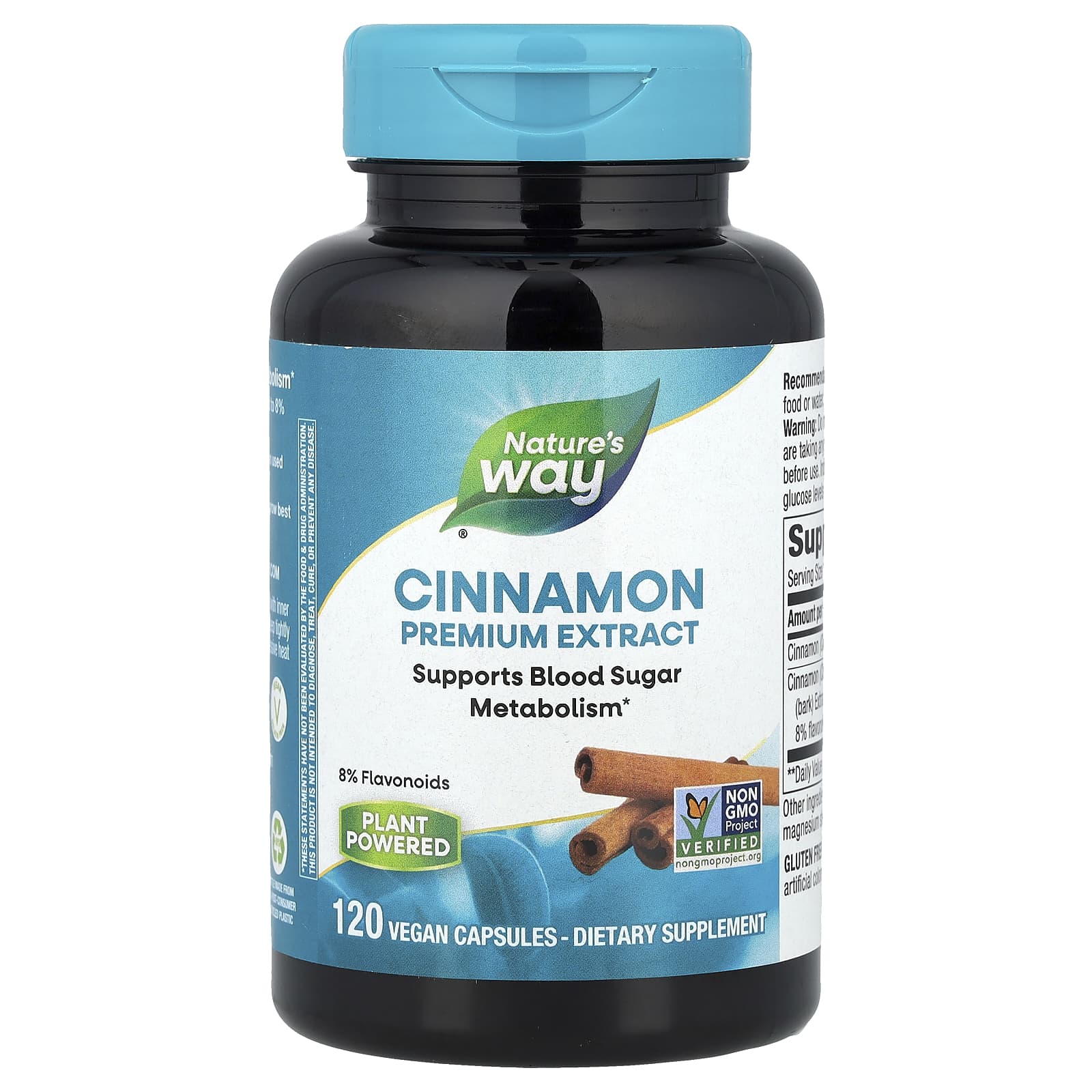Nature's Way, Cinnamon, Premium Extract, 120 Vegan Capsules - Image 1