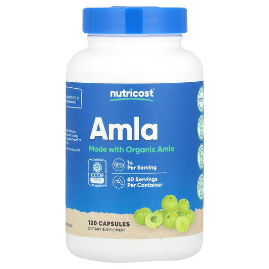Nutricost, Amla, 120  Capsules (0.5 g per Capsule) - Image 1