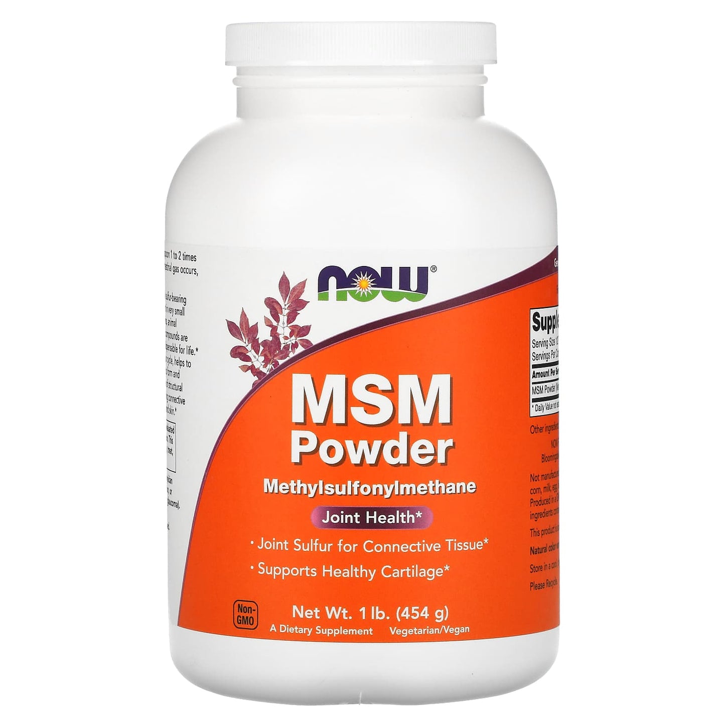 NOW Foods, MSM Powder, 1 lb (454 g) - Image 1