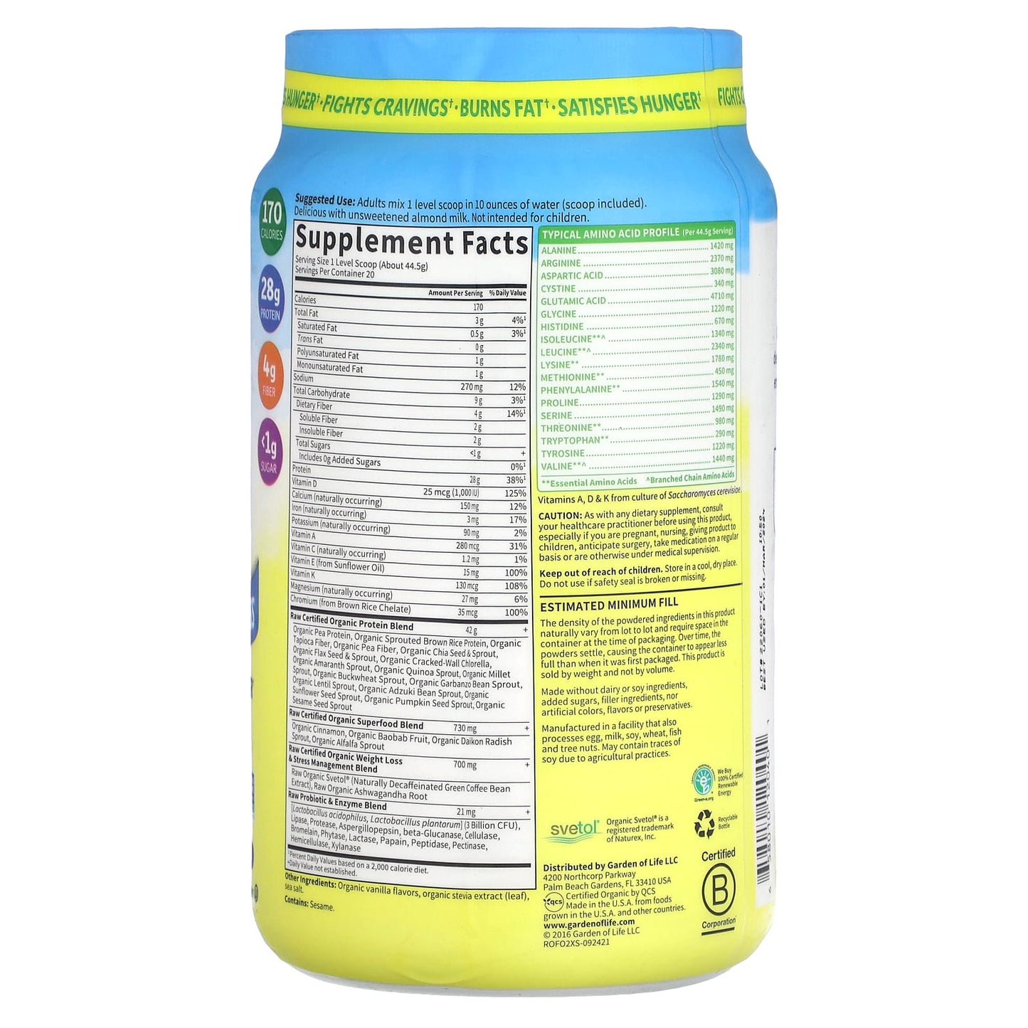 RAW Organic Fit High Protein Plant Based Shake for Weight Loss, USDA Organic - Image 2