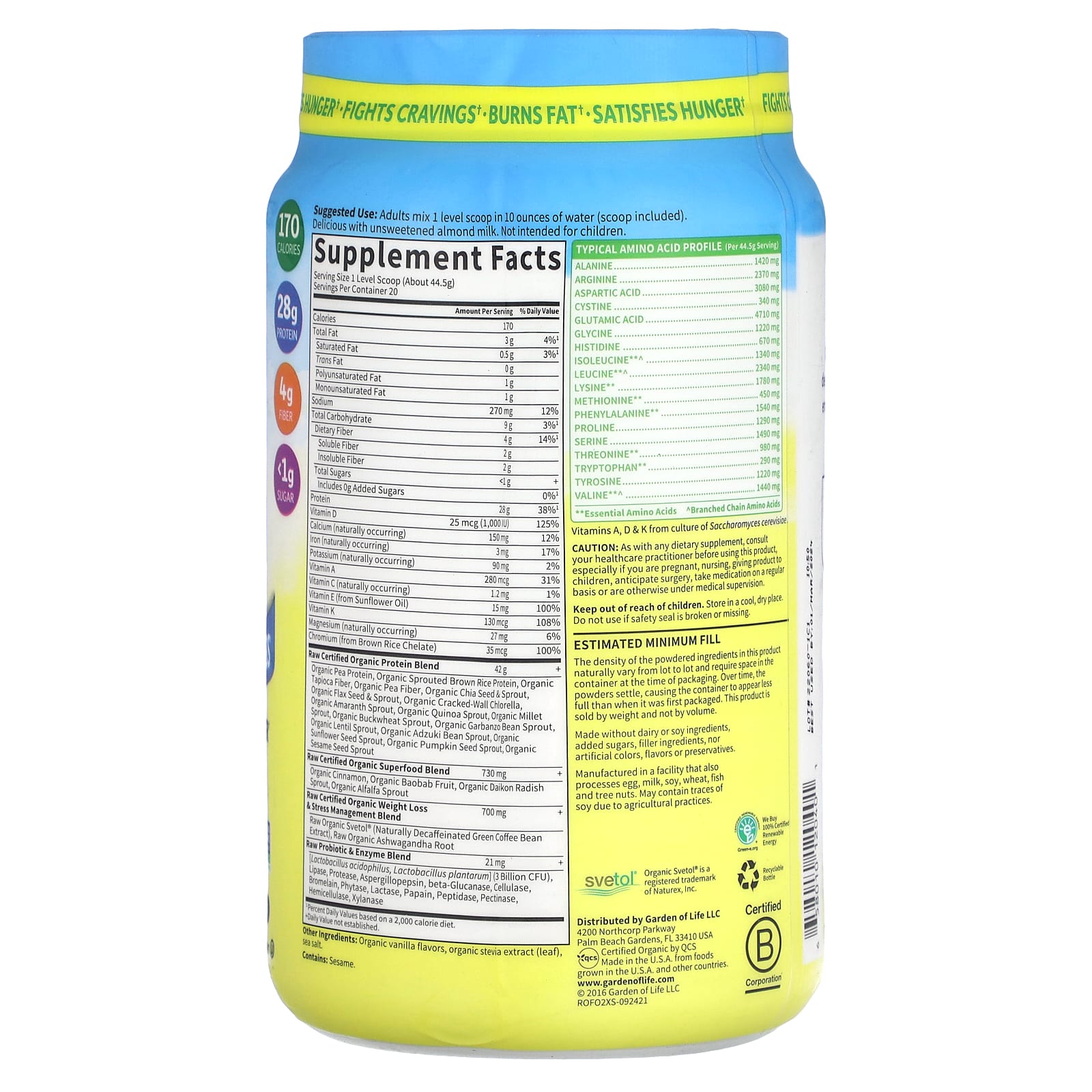 RAW Organic Fit High Protein Plant Based Shake for Weight Loss, USDA Organic - Image 2