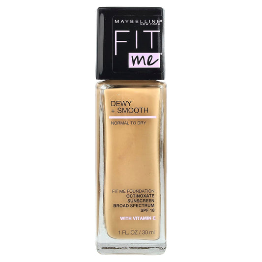 Maybelline, Fit Me®, Dewy + Smooth Foundation, 220 Natural Beige, 1 fl oz (30 ml) - Image 1