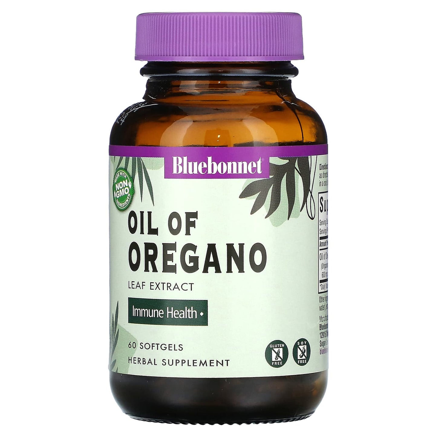 Oil of Oregano Leaf Extract 150mg - 60 Softgels by Bluebonnet Nutrition - Image 1