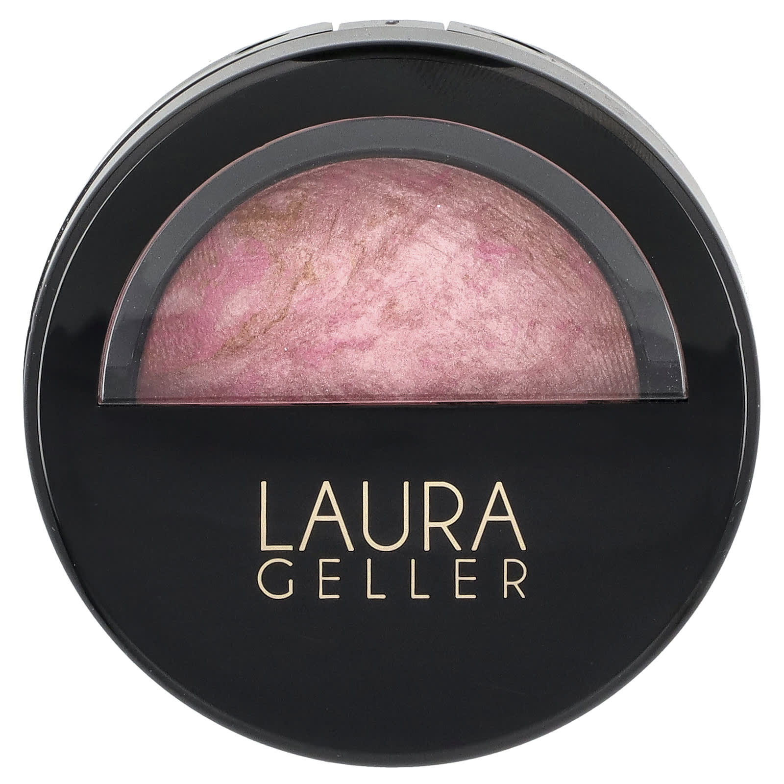 Laura Geller, Baked Blush-N-Brighten, Marbleized Blush, Pink Buttercream, 0.16 oz (4.5 g) - Image 1