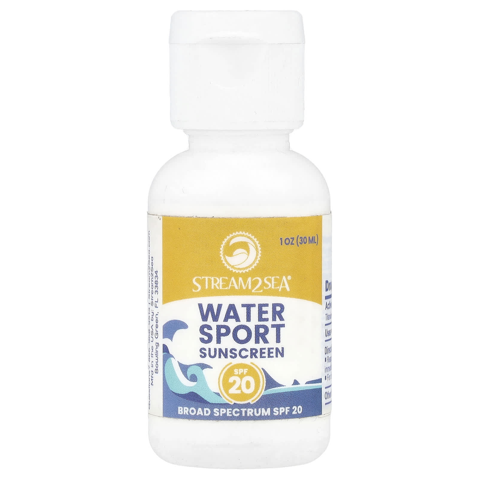 Stream2Sea, Water Sport Sunscreen, SPF 20, 1 oz (30 ml) - Image 1