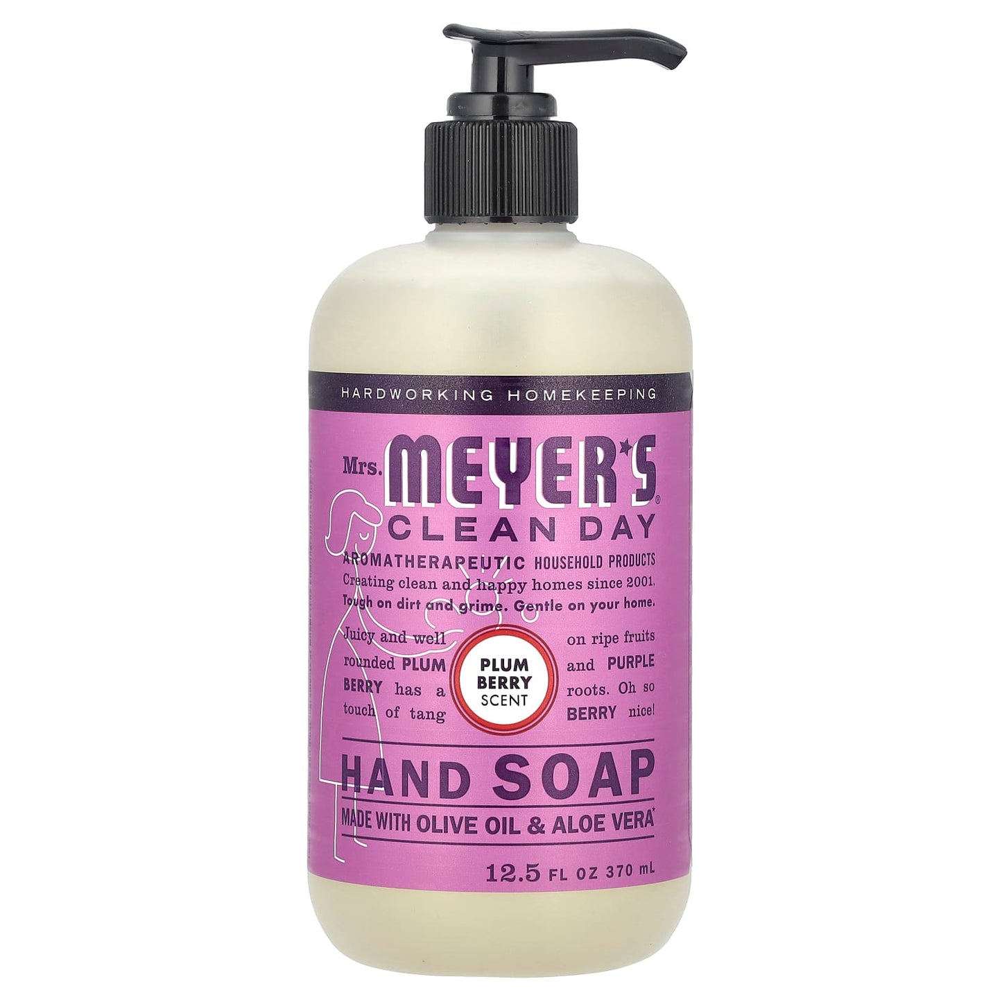 Mrs. Meyers Clean Day, Hand Soap, Plum Berry, 12.5 fl oz (370 ml) - Image 1