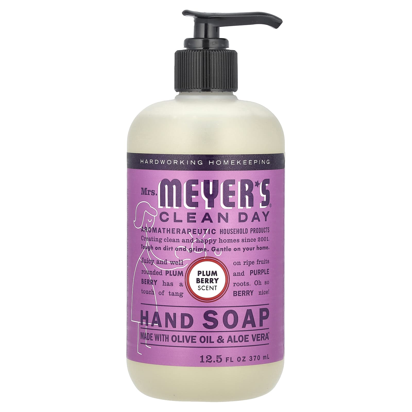 Mrs. Meyers Clean Day, Hand Soap, Plum Berry, 12.5 fl oz (370 ml) - Image 1