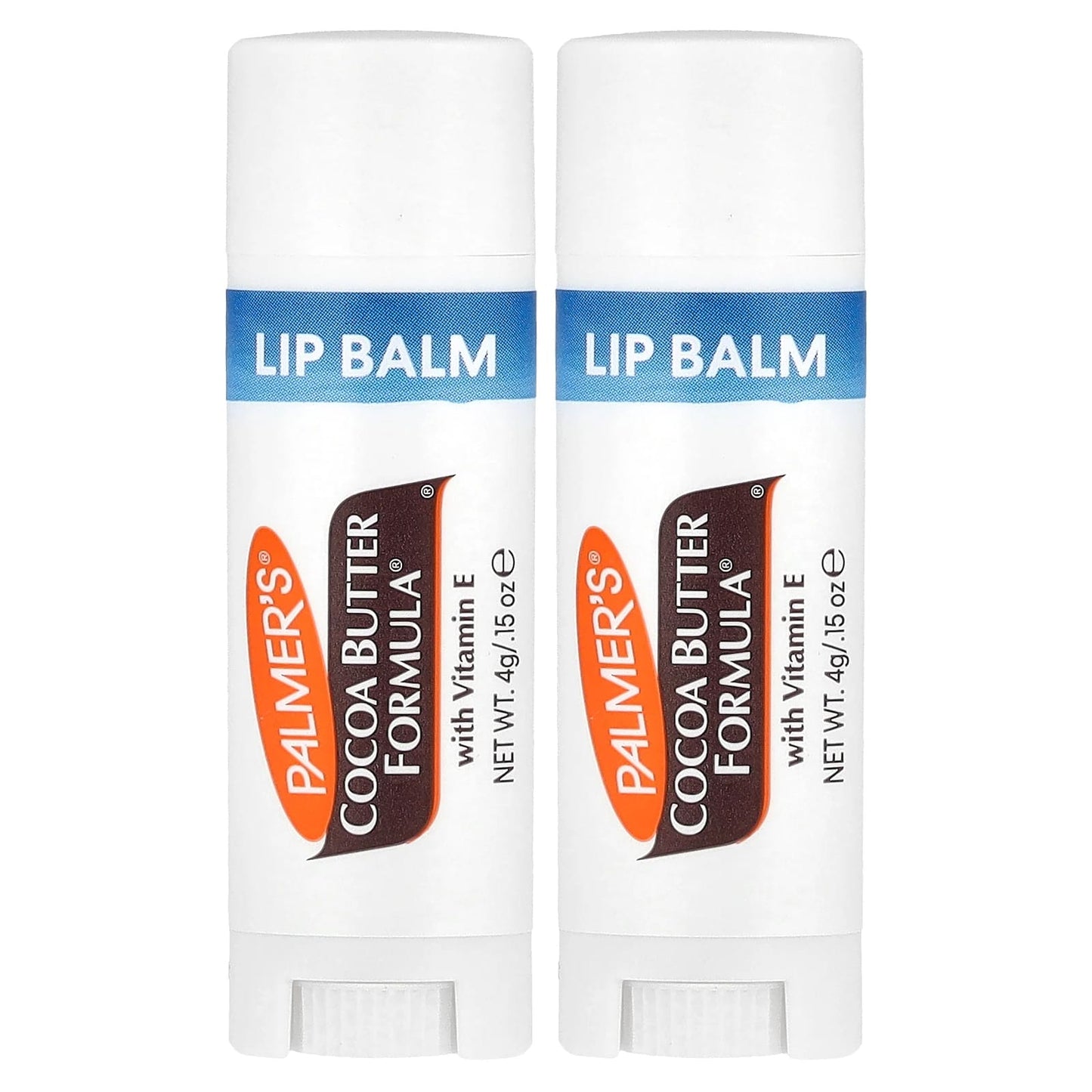 Palmer's, Cocoa Butter Formula® with Vitamin E, Softens Smooths Lip Balm, 2 Pack, 0.15 oz (4 g) Each - Image 1