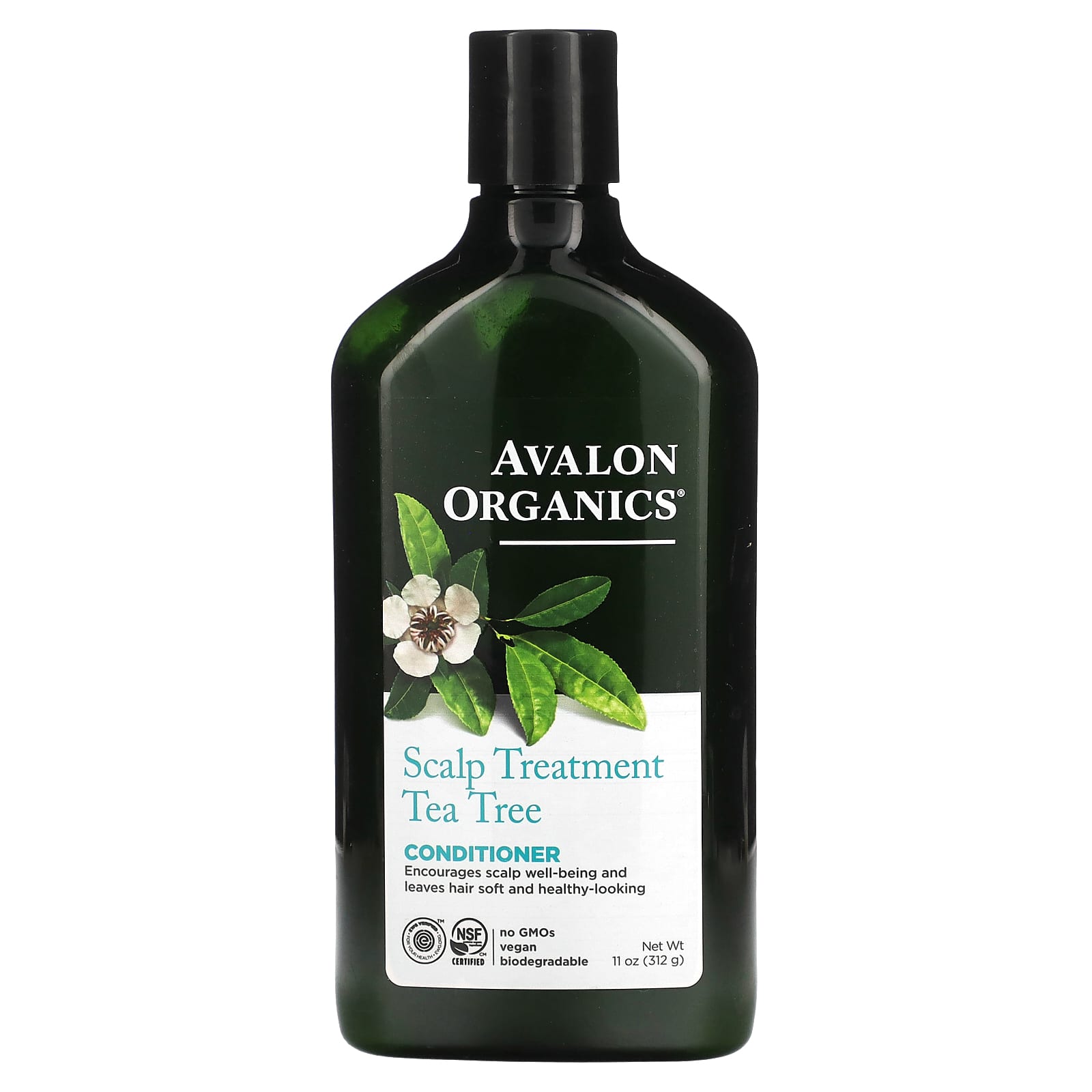 Avalon Organics Tea Tree Scalp Treatment Conditioner, 11 oz, Cruelty-Free & Organic - Image 1