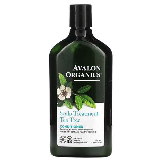 Avalon Organics Tea Tree Scalp Treatment Conditioner, 11 oz, Cruelty-Free & Organic - Image 1