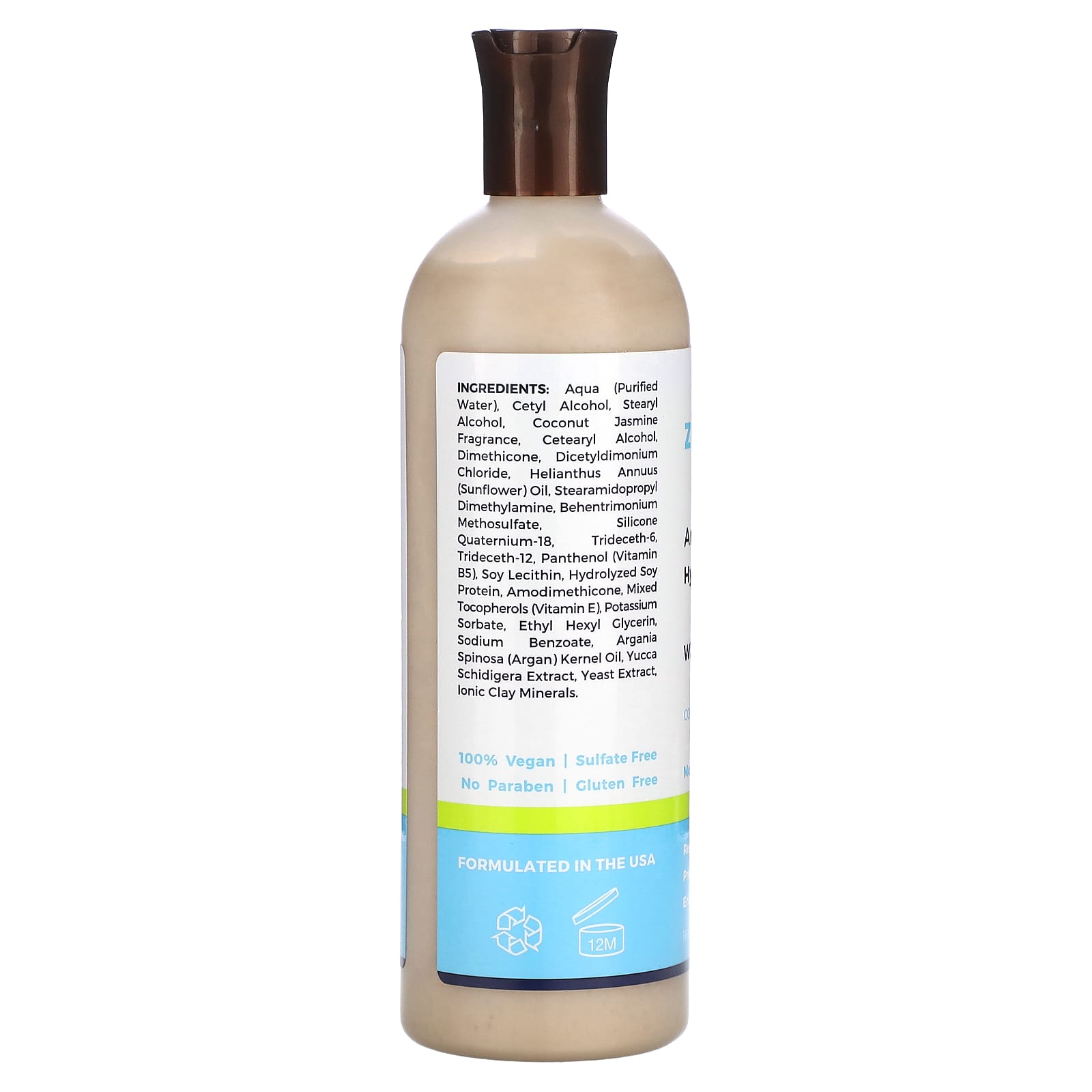 Zion Health, Ancient Minerals, Hydrating Conditioner With Argan Oil, Coconut Jasmine, 16 fl oz (473 ml) - Image 2