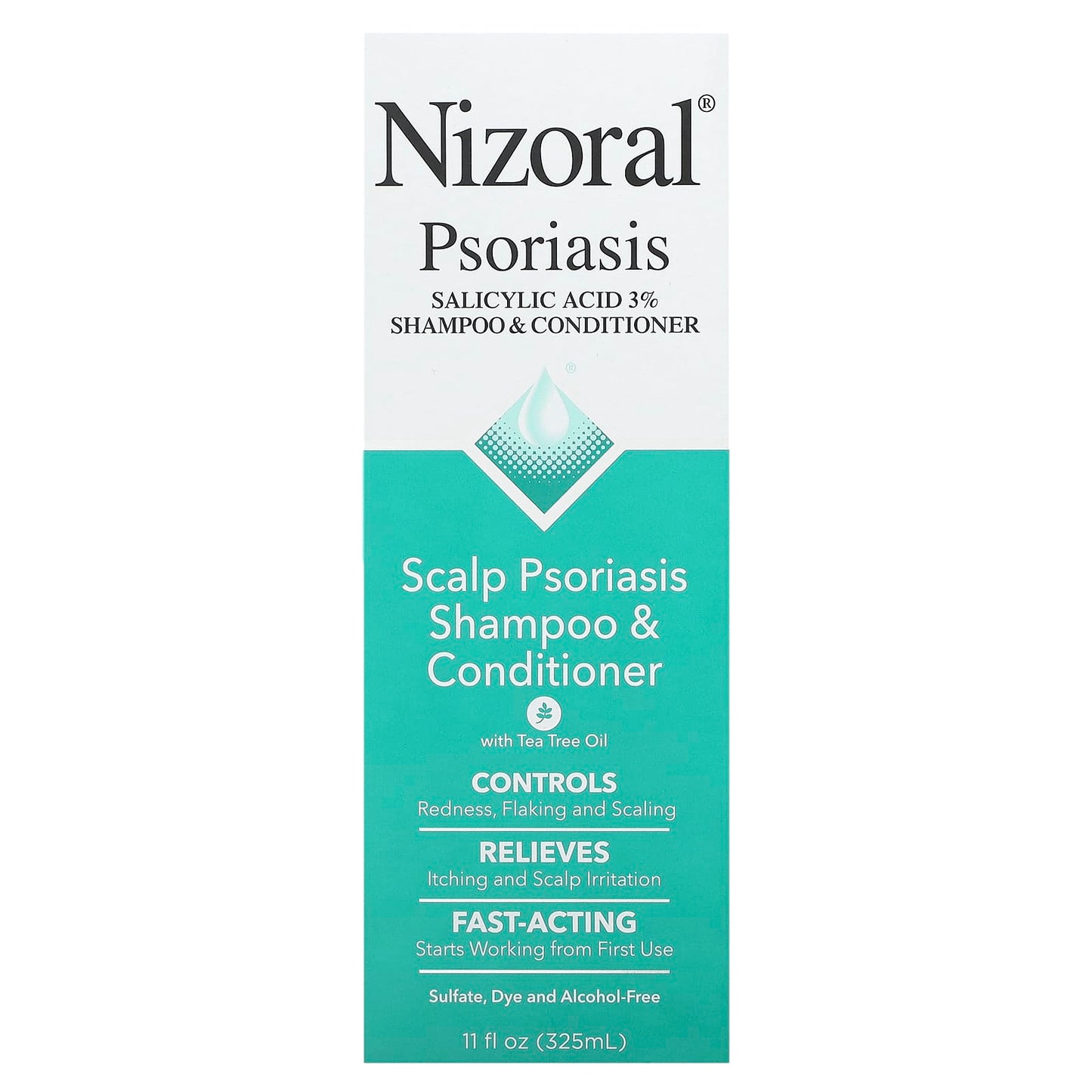 Nizoral, Scalp Psoriasis Shampoo & Conditioner, With Tea Tree Oil, 11 fl oz (325 ml) - Image 1