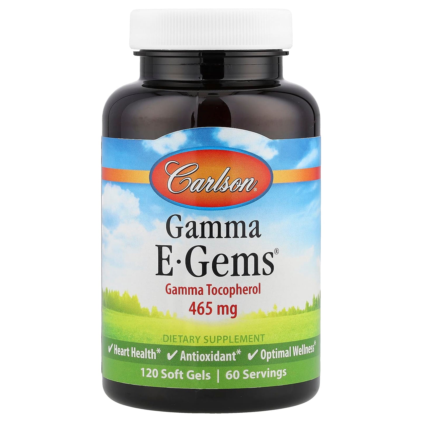 Gamma Tocopherol for Heart Health by Carlson - 465mg, 120 Soft Gels - Image 1
