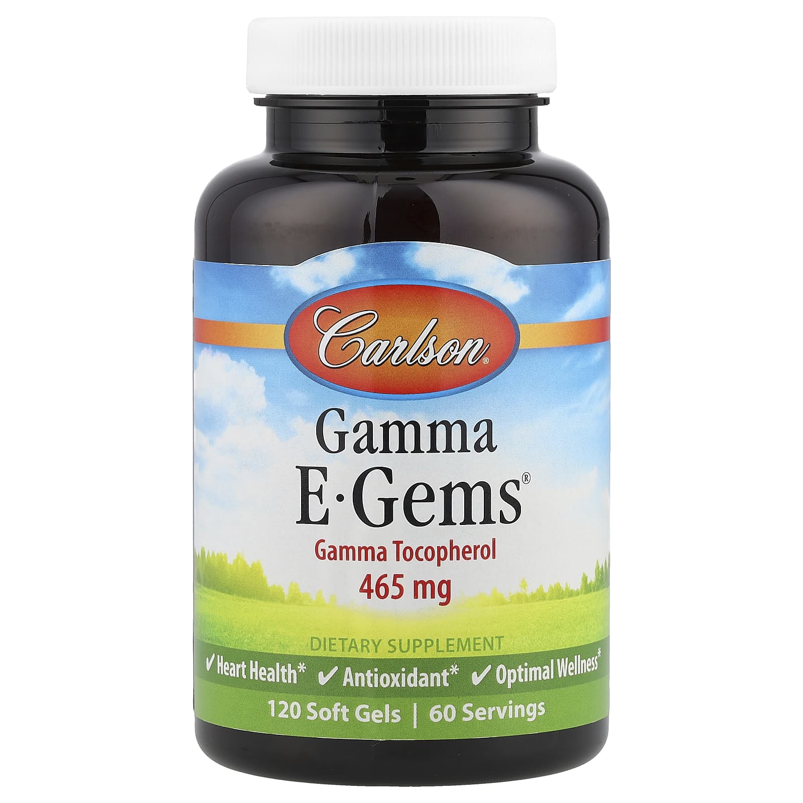 Gamma Tocopherol for Heart Health by Carlson - 465mg, 120 Soft Gels - Image 1