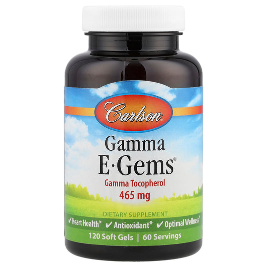 Gamma Tocopherol for Heart Health by Carlson - 465mg, 120 Soft Gels - Image 1