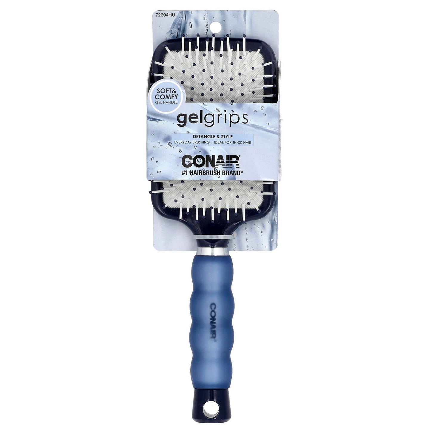 Conair Soft Gel Paddle Hair Brush for Thick Hair - Get the Grip! - Image 2