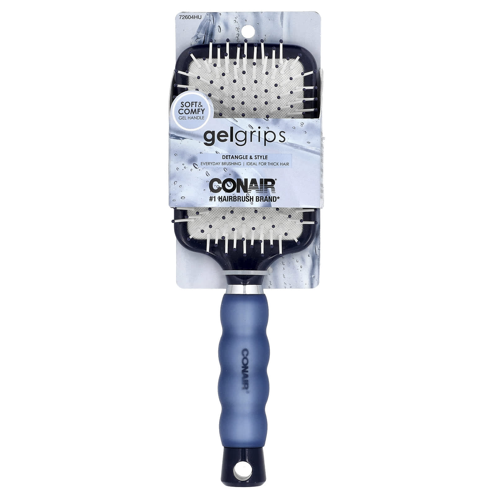 Conair Soft Gel Paddle Hair Brush for Thick Hair - Get the Grip! - Image 2