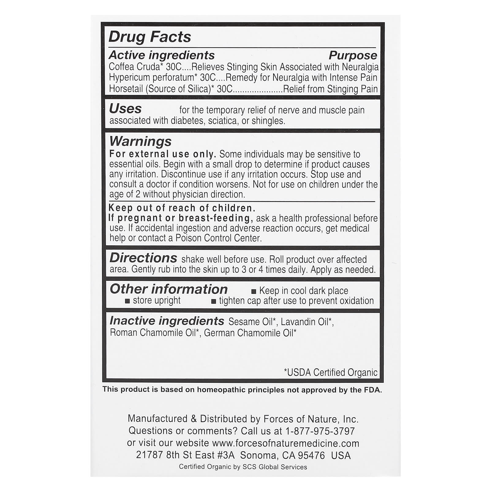 Forces of Nature Nerve Pain Relief Roll-On Applicator - Image 2