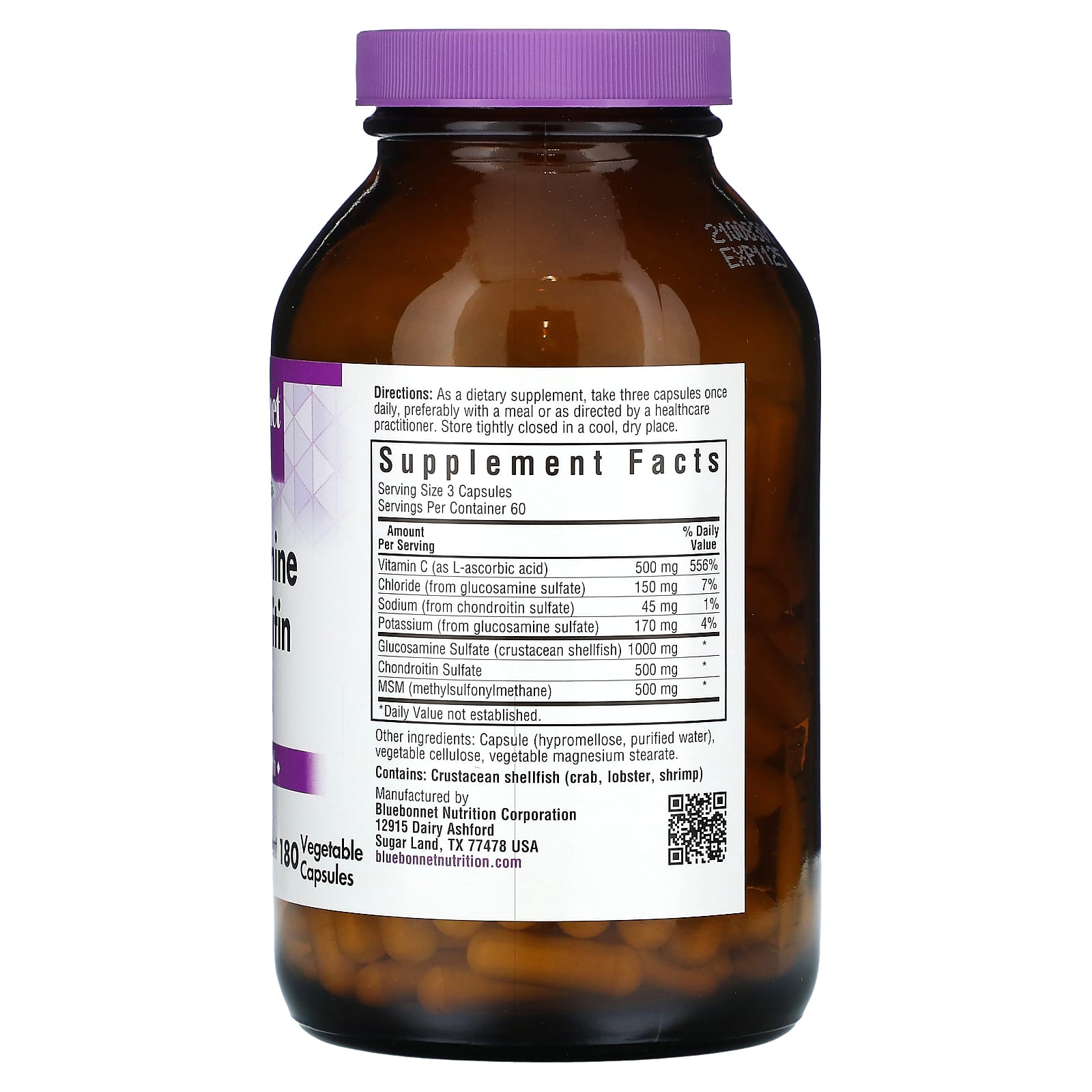 Bluebonnet Nutrition Glucosamine Chondroitin & MSM Capsules for Joint Health - Image 2