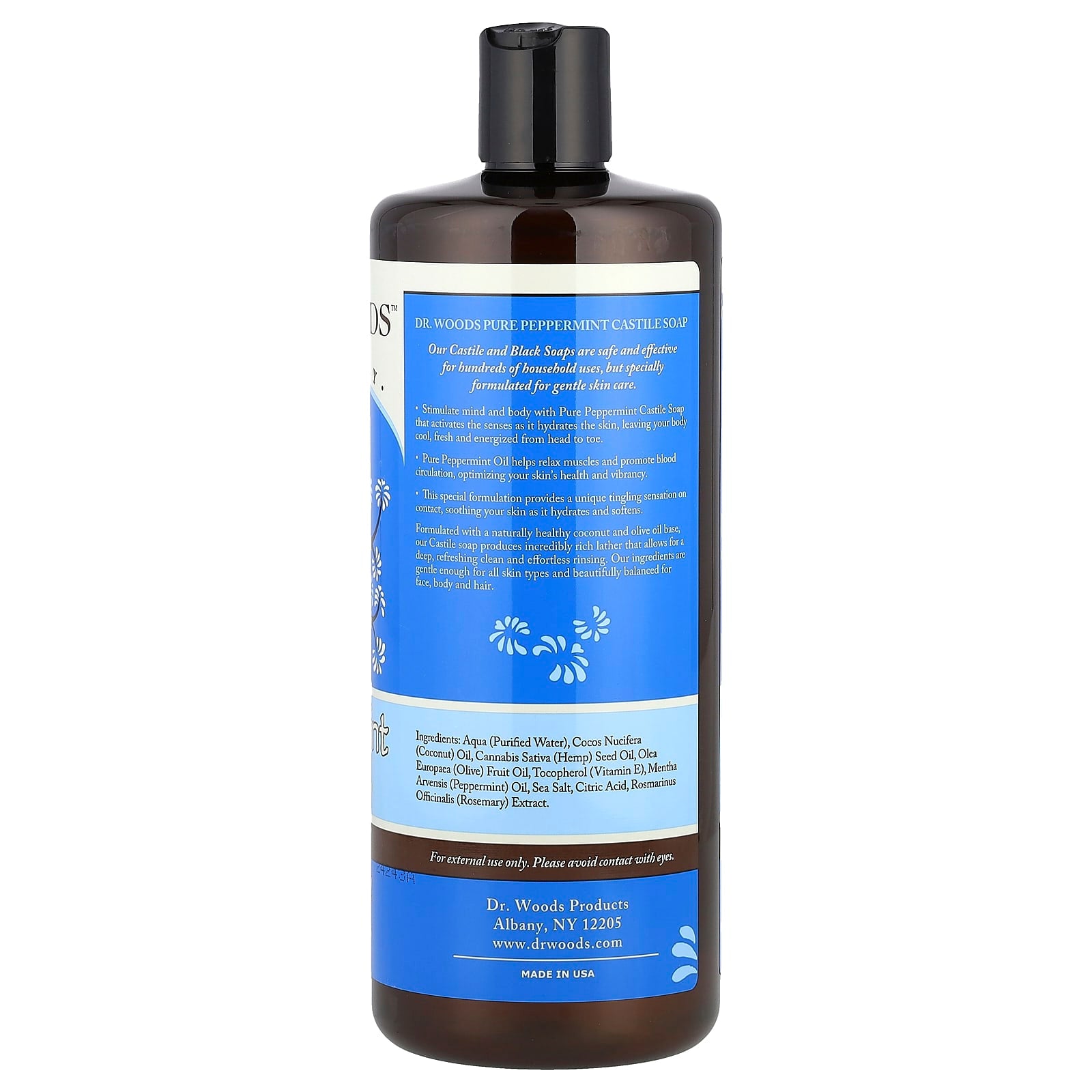 Pure Peppermint Castile Soap - Cruelty Free, Vegan, 32 fl oz - Image 2