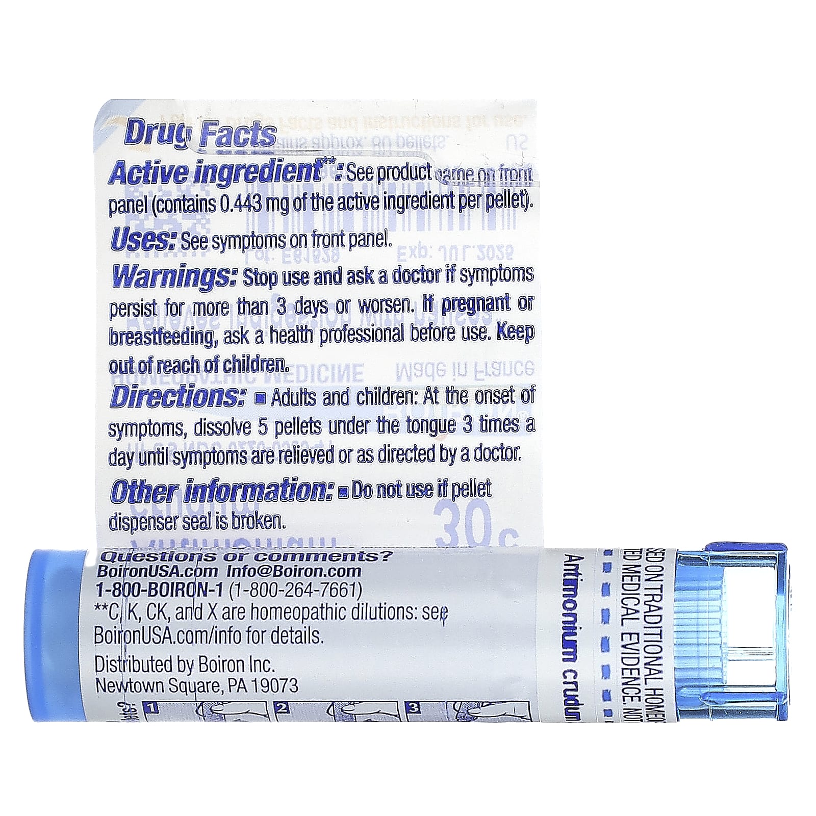 Indigestion Relief with Boiron Antimonium Crudum 30C Pellets - Image 2
